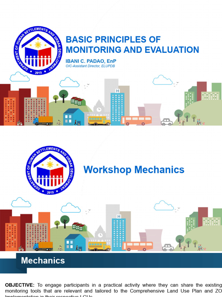 Workshop 2 - Basic Principles of Monitoring and Evaluation | PDF ...