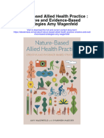 Nature Based Allied Health Practice Creative and Evidence Based Strategies Amy Wagenfeld Full Chapter