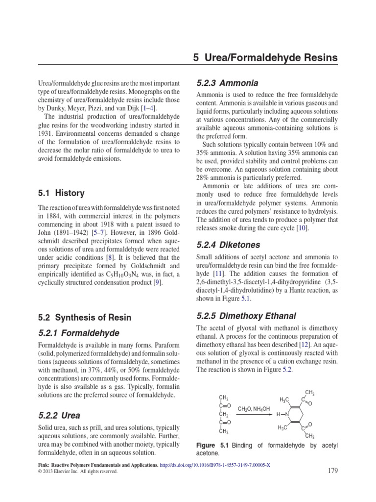 Formaldehyde resins | PDF | Formaldehyde | Urea