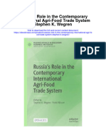 Download Russias Role In The Contemporary International Agri Food Trade System Stephen K Wegren all chapter