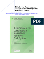Russias Role in The Contemporary International Agri Food Trade System Stephen K Wegren All Chapter