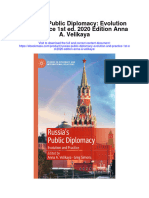 Russias Public Diplomacy Evolution and Practice 1St Ed 2020 Edition Anna A Velikaya All Chapter