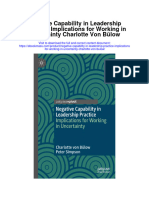 Download Negative Capability In Leadership Practice Implications For Working In Uncertainty Charlotte Von Bulow full chapter