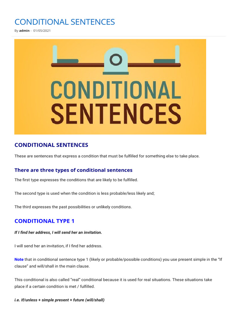 Conditional Sentences - Dukarahisi - 1620817314508 | PDF | Sentence ...