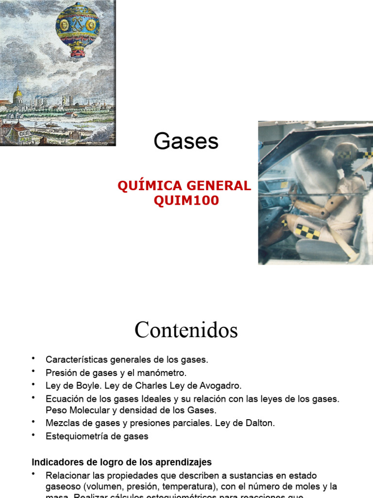 Propiedades y Leyes de los Gases | PDF | Gases | Presión