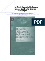 Negotiating Techniques in Diplomacy and Business Contracts Charles Chatterjee Full Chapter