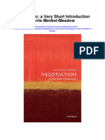 Download Negotiation A Very Short Introduction Carrie Menkel Meadow full chapter