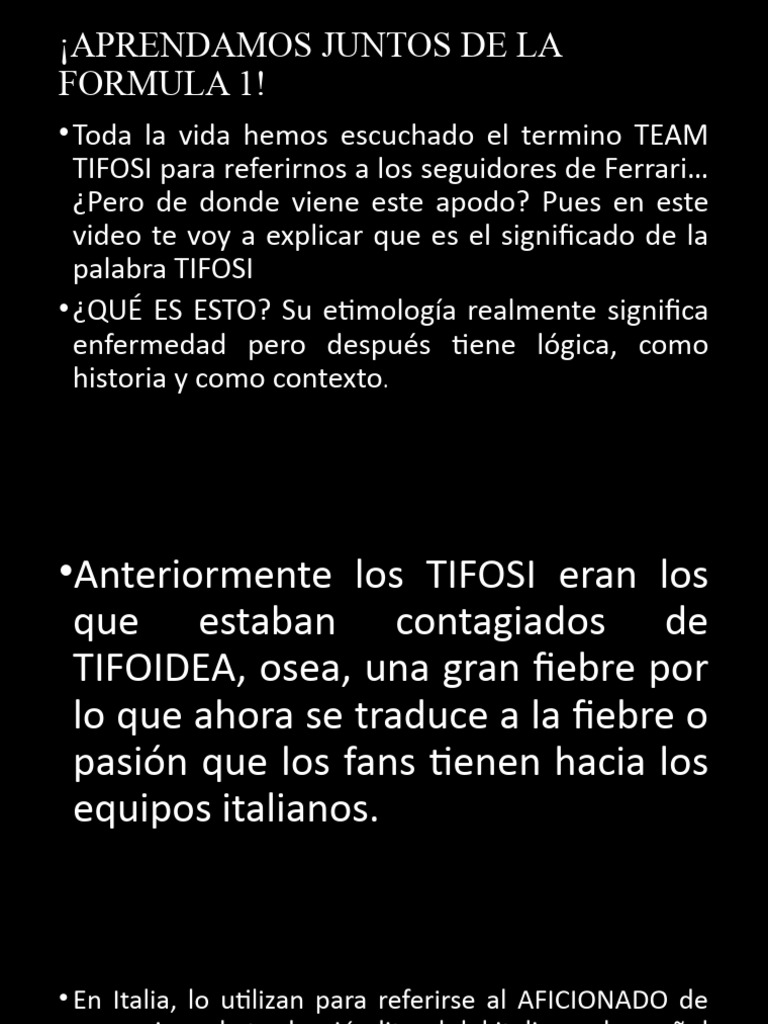 Significado de Tifosi en Ferrari | PDF