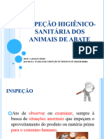 Inspeção Higiênico-Sanitária Dos Animais de Abate