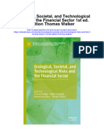 Ecological Societal and Technological Risks and The Financial Sector 1St Ed Edition Thomas Walker Full Chapter