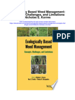 Ecologically Based Weed Management Concepts Challenges and Limitations Nicholas E Korres Full Chapter
