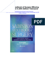 Sabiston Textbook of Surgery Missing Pages Only 20Th Edition Townsend All Chapter
