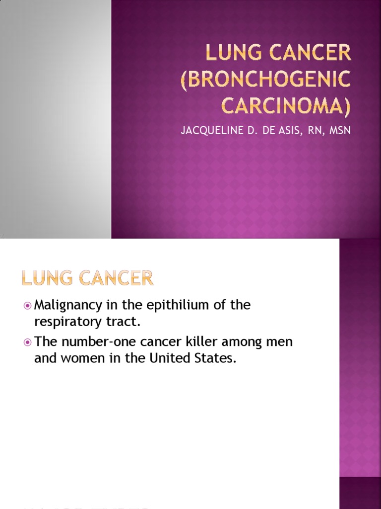 Lung Cancer Types and Treatment Overview | PDF | Lung Cancer | Non ...