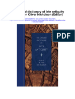 The Oxford Dictionary of Late Antiquity 1St Edition Oliver Nicholson Editor Full Chapter
