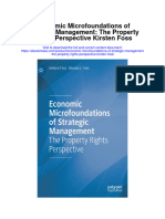 Download Economic Microfoundations Of Strategic Management The Property Rights Perspective Kirsten Foss full chapter