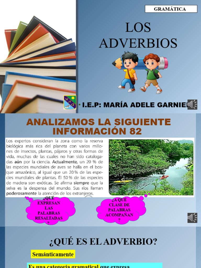 Tipos y Funciones de los Adverbios | PDF | Adverbio | Morfología ...