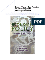 Economic Policy Theory and Practice 2Nd Edition Agnes Benassy Quere Full Chapter
