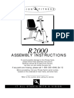 Trek Vision Fitness R2000 Semi-Recumbent Bike Assembly Instructions