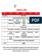 Horario 3 Años MNM