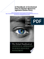 The Oxford Handbook of Contextual Approaches To Human Resource Management Emma Parry Full Chapter