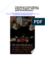 Download The Oxford Handbook Of Early Modern Womens Writing In English 1540 1700 Elizabeth Scott Baumann full chapter