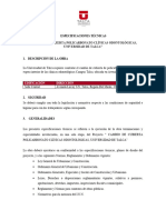 Especificaciones TÃ©cnicas ClÃ Nica OdontolÃ Gica