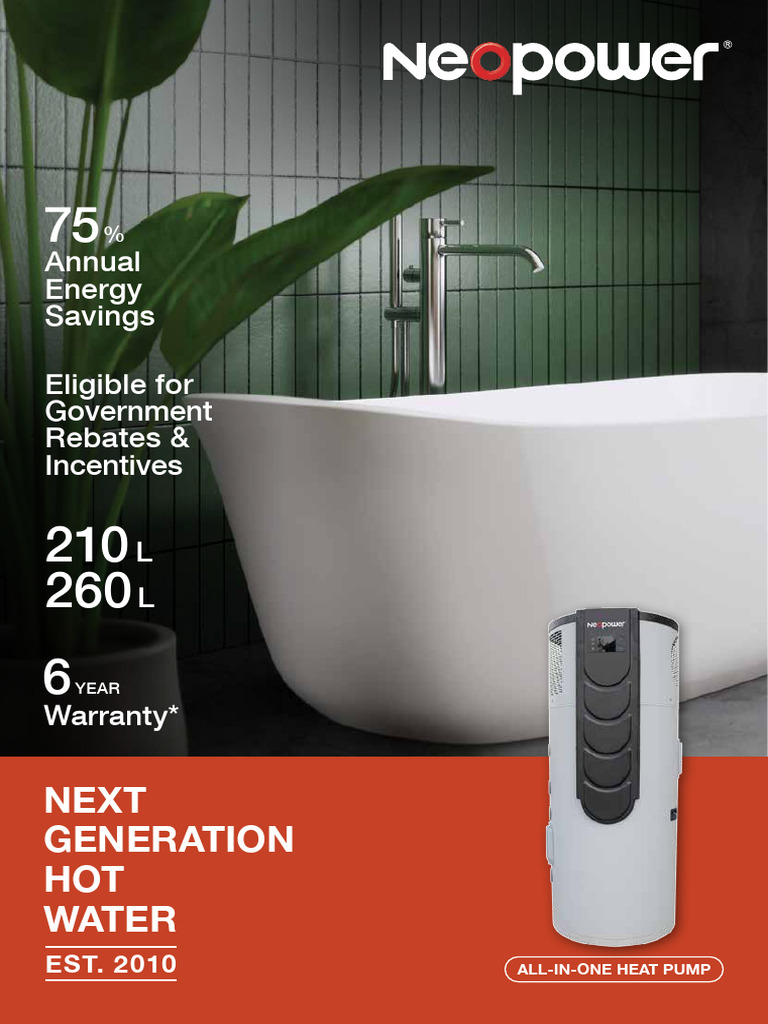 Neopower Heat Pump: Efficient Hot Water Solutions | PDF | Heat Pump ...