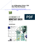 Economics of Monetary Union 12Th Edition Paul de Grauwe Full Chapter