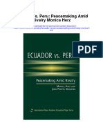 Ecuador Vs Peru Peacemaking Amid Rivalry Monica Herz Full Chapter