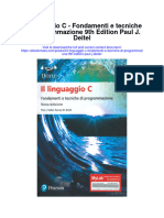 Download Il Linguaggio C Fondamenti E Tecniche Di Programmazione 9Th Edition Paul J Deitel full chapter