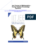 Iit Jee Super Course in Mathematics Vol 3 Calculus Trishna Knowledge Systems Full Chapter