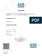 Certificado Introduccin A SQL