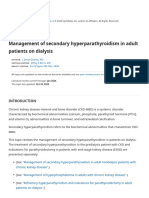 Management of Secondary Hyperparathyroidism in Adult Patients on Dialysis - UpToDate