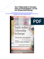 Youth Active Citizenship in Europe Ethnographies of Participation 1St Ed Edition Shakuntala Banaji All Chapter