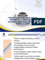 Prinsip Pengembangan Bahan Presentasi & Pemanfaatan Ragam Sumber Belajar DLM Pembelajaran - Pau