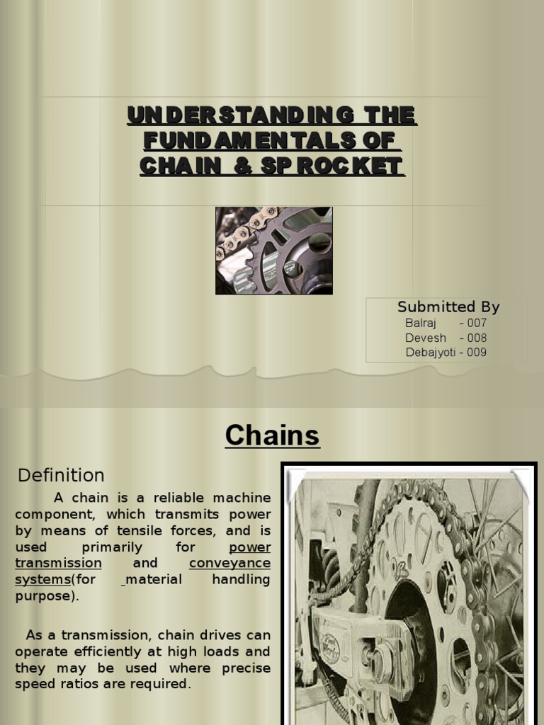 Chain and Sprocket System Overview | PDF | Transmission (Mechanics ...