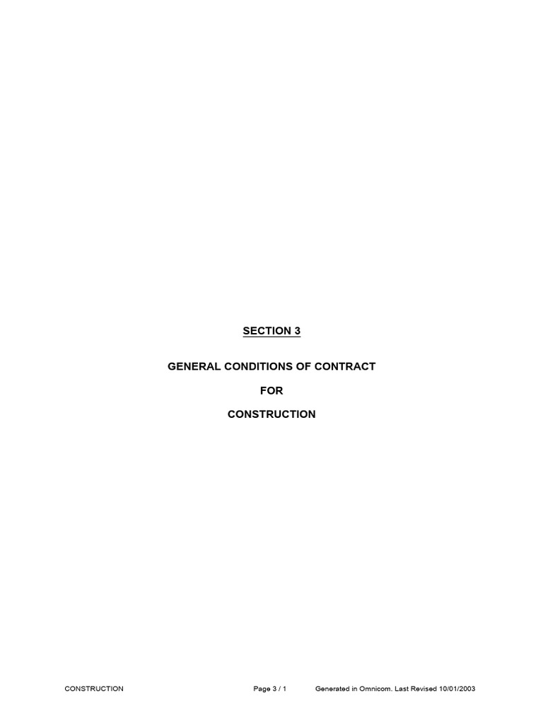 General Conditions of Contract For Construction | PDF | Employment ...