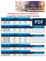 Calendar Guadalajara Men Panamerican Cup