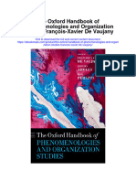 The Oxford Handbook of Phenomenologies and Organization Studies Francois Xavier de Vaujany Full Chapter