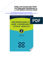 Download Neurodisability And Community Child Health Oxford Specialist Handbooks In Paediatrics 2Nd Edition Srinivas Gada full chapter