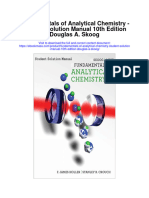 Fundamentals of Analytical Chemistry Student Solution Manual 10Th Edition Douglas A Skoog Full Chapter
