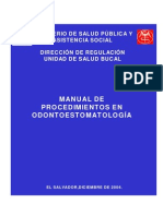 Manual de Procedimientos en Estomatologia (Salud Bucal)