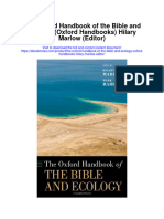The Oxford Handbook of The Bible and Ecology Oxford Handbooks Hilary Marlow Editor Full Chapter