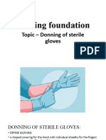 Donning of Sterile Gloves
