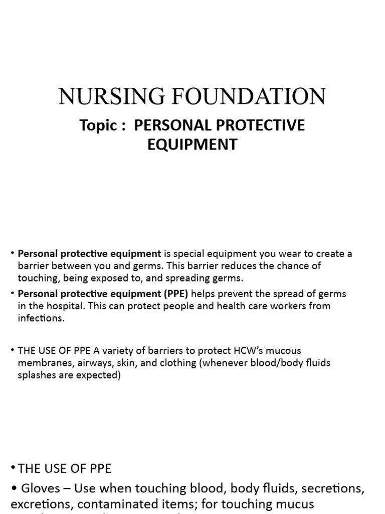 Fon Ppe Pdf Personal Protective Equipment Medical Specialties