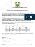 NPSE 2019 Preliminary Analysis Report