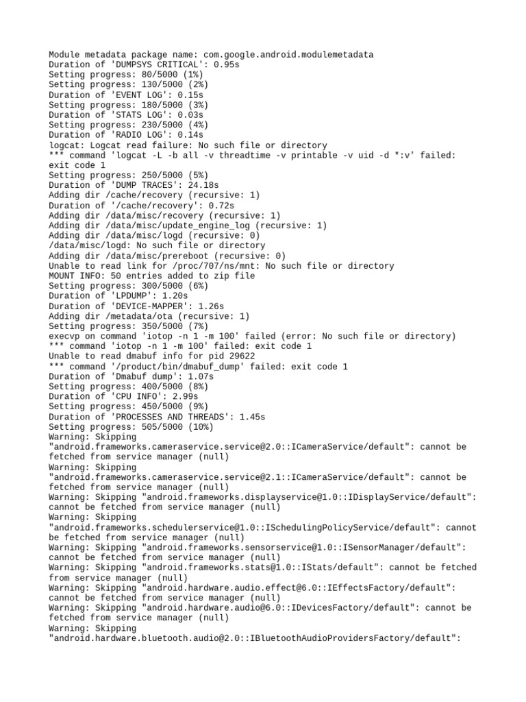 Module Metadata Log Analysis | PDF | Computer Data | Computer Science