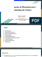 Advancements in Photodetectors: Illuminating The Future: Mentor: Parth Shah