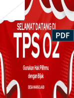 Merah Banner TPS Pemilu Indonesia