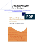 Sbas and Emqs For Human Disease Medicine in Dentistry 1St Edition Oluyori K Adegun All Chapter